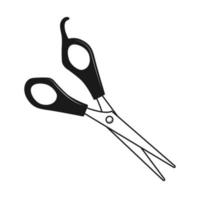 scissors vector illustration, line art