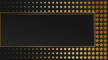 vector background, golden star on dark