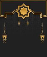 Ramadán banner vector diseño de oro simple