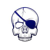 skull vector illustration  line art