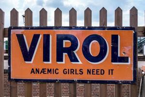 Sheffield Park, East Sussex, UK, 2014. Virol sign at Sheffield Park Station photo