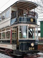 STANLEY, COUNTY DURHAM, UK, 2018. Old Tram at the North of England Open Air Museum photo