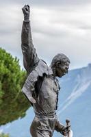 montreux, suiza, 2015. estatua de freddie mercury foto