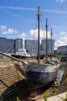 LIVERPOOL, UK, 2021. Old square rigger sailing ship photo