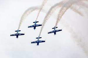 Shoreham-by-Sea, West Sussex, UK, 2014. RAF Blades flying team photo