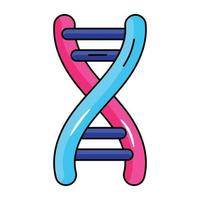 An editable flat icon of DNA vector