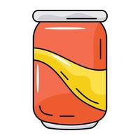 A scalable flat icon of soda can vector