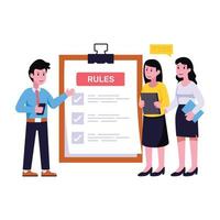 Creatively designed flat illustration of business discussion vector