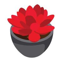 Have a look at this isometric icon of flower pot vector