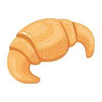 Have a look at this isometric icon of croissant vector
