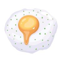 Check out isometric icon design of fried egg vector