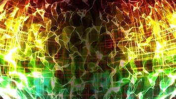 efecto fractal de fuego colorido video