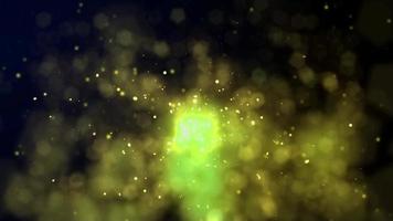 Yellow bokeh particle video