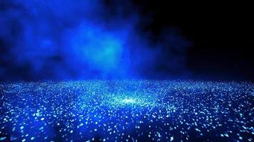 explosie van blauwe deeltjes