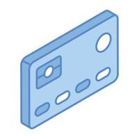 Payment method, an isometric icon of credit card vector