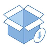 A well-designed isometric icon of parcel packaging vector