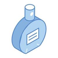 Cosmetic product, an isometric icon of perfume vector