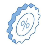 Shopping offer, an isometric icon of discount vector
