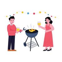 A scalable flat illustration of celebration vector