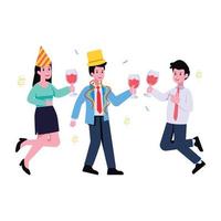 A scalable flat illustration of celebration vector