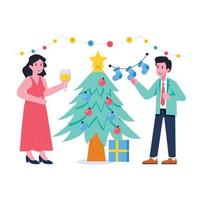 A scalable flat illustration of celebration vector