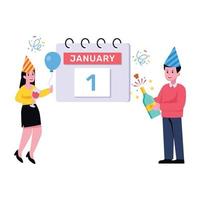 A scalable flat illustration of celebration vector