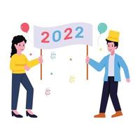 A scalable flat illustration of celebration vector