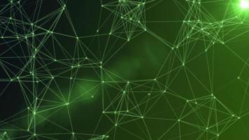 The structure of the plexus on a green background.4K Abstract Geometric Triangles Network Connection Background,4k Network Digital Background,Abstract illustration background motion transformation