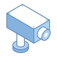 Hidden security camera, an isometric icon of cctv vector