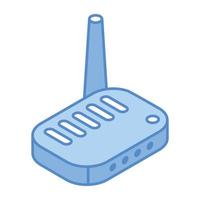 Internet device, isometric icon of router vector