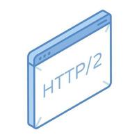 A well-designed isometric icon of website address vector