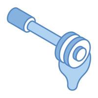 Wood spoon, an isometric icon of honey dip vector