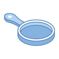 Grab this isometric icon of frying pan vector