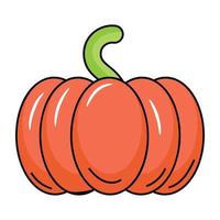 Check out flat icon of pumpkin vector