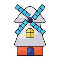 Premium design of windmill is up for use vector