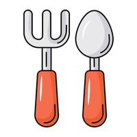 A handy flat icon of cutlery vector