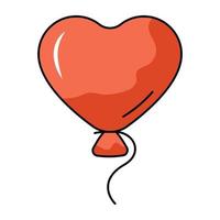 Ready to use flat icon of heart balloon vector