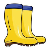 A well-designed flat icon of farming boots vector