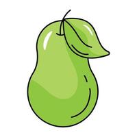 A scalable flat icon of pear vector