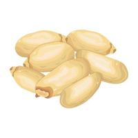 High quality isometric icon design of pine nuts vector