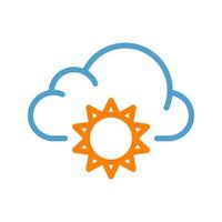 sunny weather vector icon