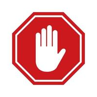 icono de vector de señal de stop