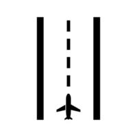 icono de vector de pista de avión