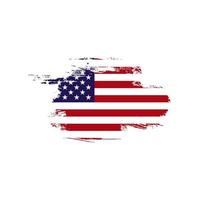 grunge american flag vector