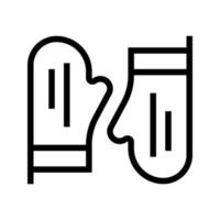 icono de vector de manoplas de horno