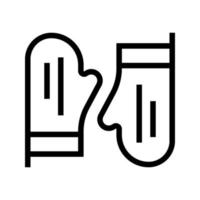 oven mitts vector icon