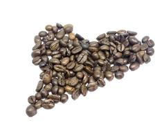 coffee beans on white photo