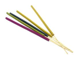 close-ups of incense sticks