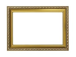 Gold  frame isolated on white background