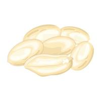 A customizable isometric icon of peanuts, dried fruit vector